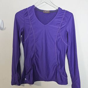 Athleta Fastest Track Long Sleeve Shirt Women's Purple Size Small